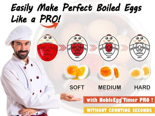 Egg Timer Pro - Color-Changing Soft & Hard Boiled Egg Timer, BPA-Free & Certified!